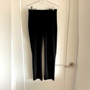 Joseph Ribkoff, black straight leg pants with rear slits, size 6 Made in Canada